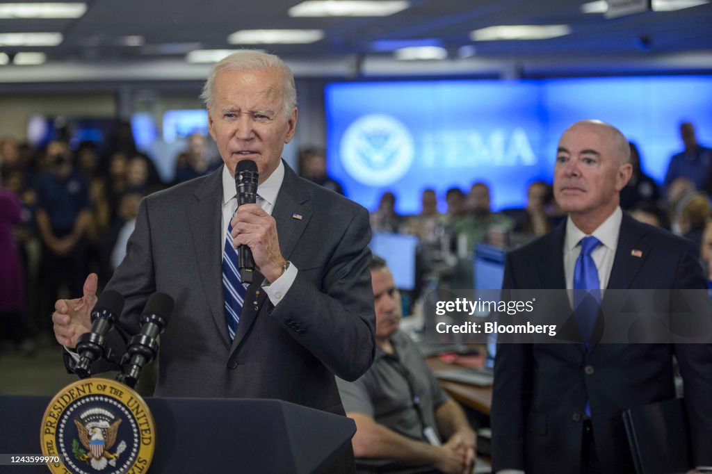 President Biden Receives Briefing On Impacts From Hurricane Ian