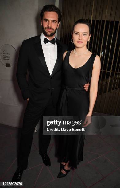 Tom Bateman and Daisy Ridley attend the BFI Luminous Fundraising Gala at The Londoner Hotel on September 29, 2022 in London, England.