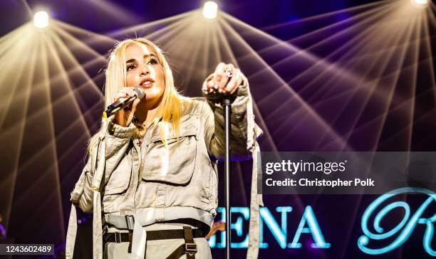 Elena Rose performs onstage at the Warner Showcase with Elena Rose, during Billboard Latin Music Week 2022 held at Faena Forum on September 28, 2022...