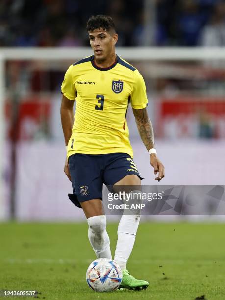 Piero Hincapie of Ecuador during the international friendly match between Japan and Ecuador at the Dusseldorf Arena on September 27, 2022 in...