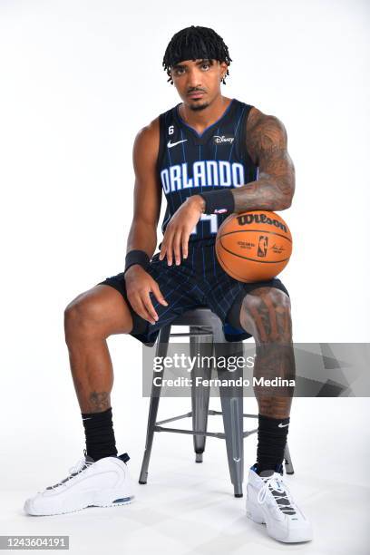 Gary Harris of the Orlando Magic players poses for a portraits during media day on September 26, 2022 at the AdventHealth Training Center in Orlando,...