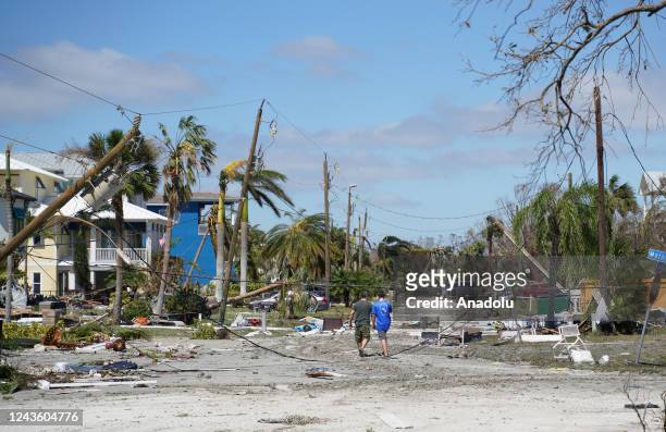 General view from the site after Hurricane Ian left Florida on Thursday following making landfall as a devastating Category 4 hurricane, on September...