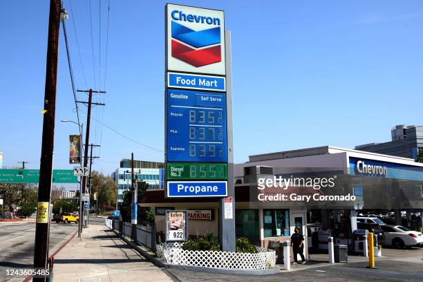Chevron gas station, 901 Alameda St, Los Angeles, CA 90012on Thursday, Sept. 29, 2022 in Los Angeles, CA. The Los Angeles County average price rose...