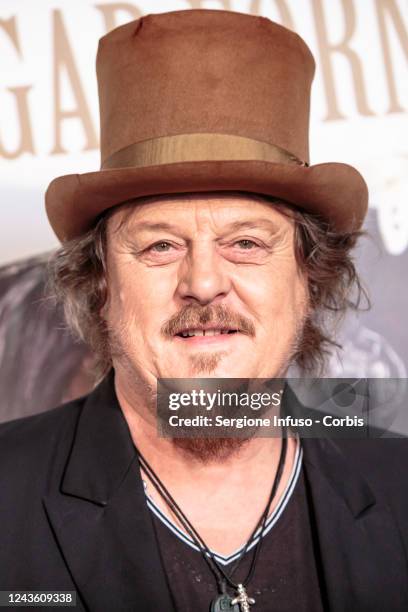 Zucchero “Sugar” Fornaciari attends a photocall at Palazzo Clerici to present the new album “Black Cat” out on April 28, 2016 in Milan, Italy