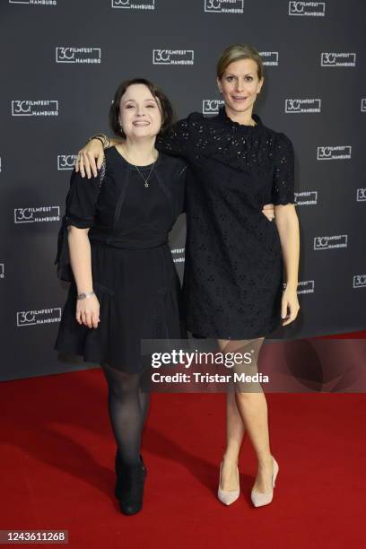 Carolin Walter and Theresa Underberg attend the opening of the Hamburg Film Festival at CinemaxX Dammtor on September 29, 2022 in Hamburg, Germany.