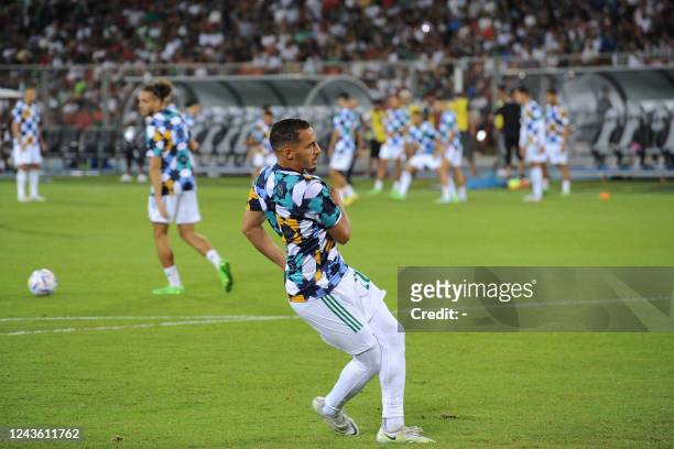 Algerian defender Ismael Bennacer is pictured during a friendly football match with Guinea on September 23, 2022 in Oran. - Morocco has asked German...