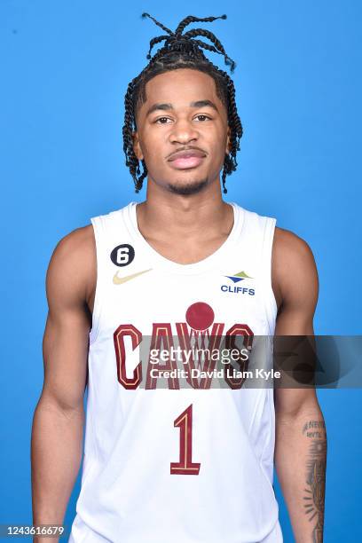 Sharife Cooper of the Cleveland Cavaliers poses for a head shot during NBA Media Day on September 26, 2022 in Cleveland, Ohio at the Rocket Mortgage...