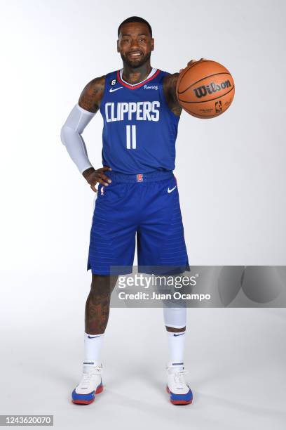 John Wall of the LA Clippers poses for a portrait during NBA Media Day on September 26, 2022 at the Honey Training Center in Playa Vista, California....