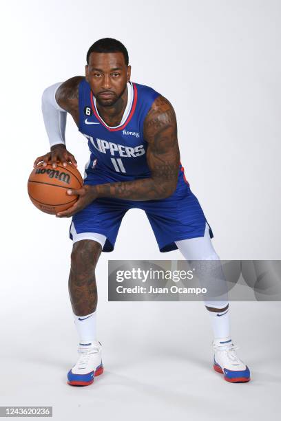 John Wall of the LA Clippers poses for a portrait during NBA Media Day on September 26, 2022 at the Honey Training Center in Playa Vista, California....