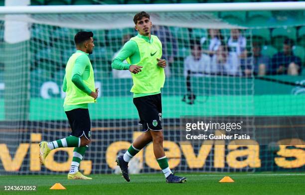 Jose Marsa of Sporting CP in action during the warm up before the start of the Liga Bwin match between Sporting CP and Gil Vicente at Estadio Jose...