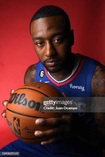 John Wall of the LA Clippers poses for a portrait during NBA Media Day on September 26, 2022 at the Honey Training Center in Playa Vista, California....