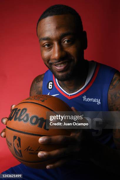 John Wall of the LA Clippers poses for a portrait during NBA Media Day on September 26, 2022 at the Honey Training Center in Playa Vista, California....