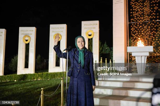 Maryam Rajavi, the President-elect of the National Council of Resistance of Iran pays tribute to those killed by the security forces during the...