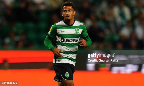 Marcus Edwards of Sporting CP during the Liga Bwin match between Sporting CP and Gil Vicente at Estadio Jose Alvalade on September 30, 2022 in...
