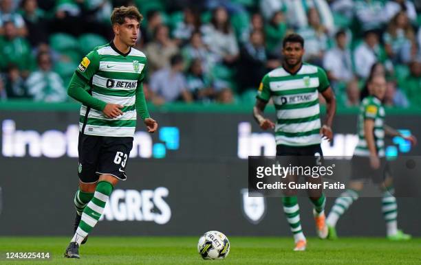 Jose Marsa of Sporting CP in action during the Liga Bwin match between Sporting CP and Gil Vicente at Estadio Jose Alvalade on September 30, 2022 in...