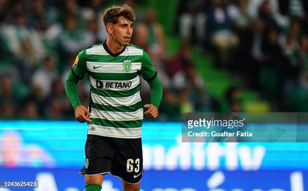 Jose Marsa of Sporting CP during the Liga Bwin match between Sporting CP and Gil Vicente at Estadio Jose Alvalade on September 30, 2022 in Lisbon,...