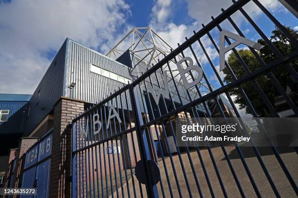 Gates outside the stadium ahead of the Sky Bet Championship between West Bromwich Albion and Swansea City at The Hawthorns on October 1, 2022 in West...