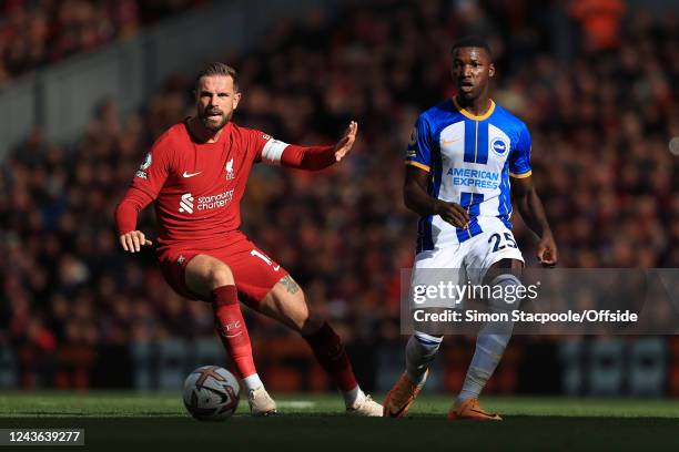 Liverpool england jordan henderson of liverpool battles with moises caicedo of brighton hove Liverpool england jordan henderson of liverpool battles with moises caicedo of brighton hove