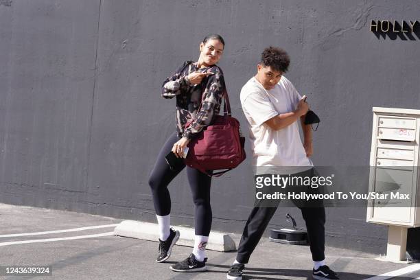Jordin Sparks and Brandon Armstrong are seen on September 30, 2022 in Los Angeles, California.