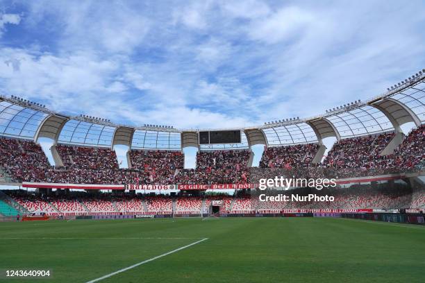 Bari supporters during the Italian soccer Serie B match SSC Bari vs Brescia Calcio on October 01, 2022 at the San Nicola stadium in Bari, Italy