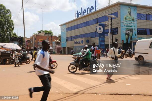 People rush home after Burkina Faso Army seizes power for the second time in a year on October 01, 2022 in Ouagadougou, Burkina Faso.