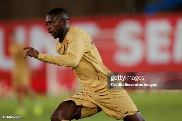 Ousmane Dembele of FC Barcelona during the La Liga Santander match between Real Mallorca v FC Barcelona at the Visit Mallorca Estadi on October 1,...