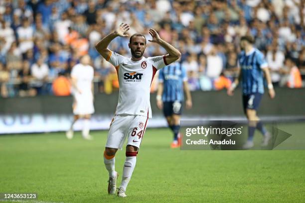 Mata of Galatasaray in action during the Turkish Super Lig week 8 soccer match between Adana Demirspor and Galatasaray at the New Adana Stadium in...