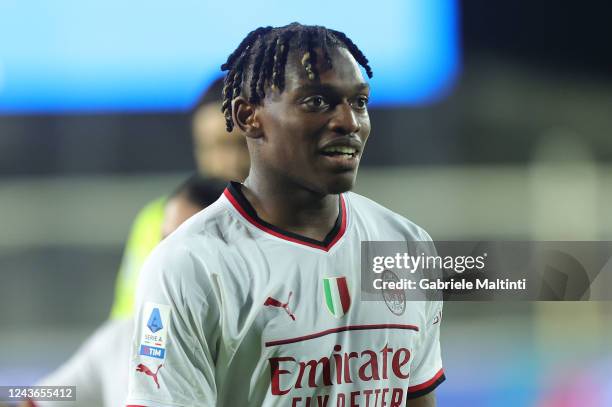 Rafael Alexandre da Conceição Leão of AC Milan celebrates after scoring a goal during the Serie A match between Empoli FC and AC MIlan at Stadio...