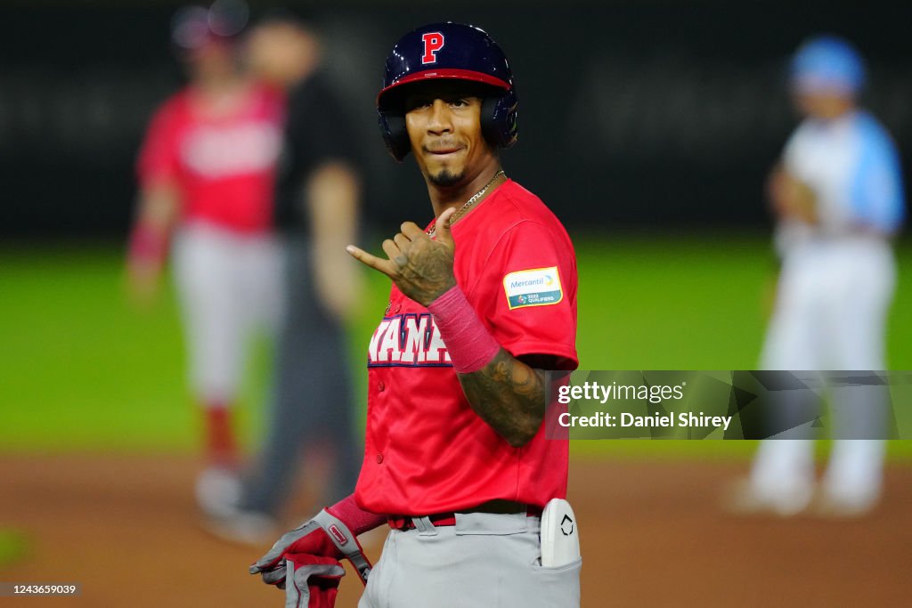 Panama Baseball Roster Jose Ramos of Team Panama reacts after singling in the fourth inning ...