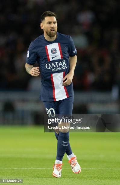 Lionel MESSI of PSG during the Ligue 1 Uber Eats match between Paris Saint Germain and Nice at Parc des Princes on October 1, 2022 in Paris, France.