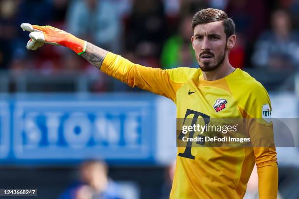 Goalkeeper Vasilis Barkas of FC Utrecht looks on during the Dutch Eredivisie match between SBV Excelsior and FC Utrecht at Van Donge & De Roo Stadion...