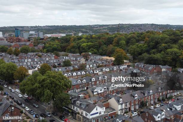 Houses in Sheffield on 2 October 2022.