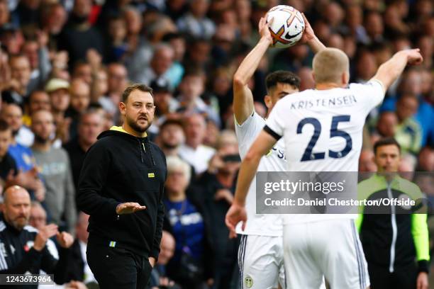 Leeds United assistant manager Rene Maric during the Premier League match between Leeds United and Aston Villa at Elland Road on October 2, 2022 in...