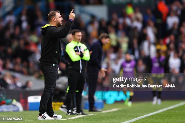 Rene Maric the assistant head coach / manager of Leeds United during the Premier League match between Leeds United and Aston Villa at Elland Road on...