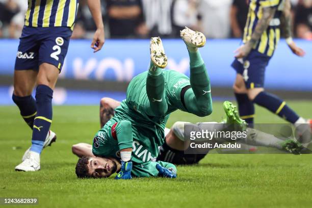 Altay Bayindir of Fenerbahce during the Turkish Super Lig week 8 soccer match between Besiktas and Fenerbahce at Vodafone Park in Istanbul, Turkiye...