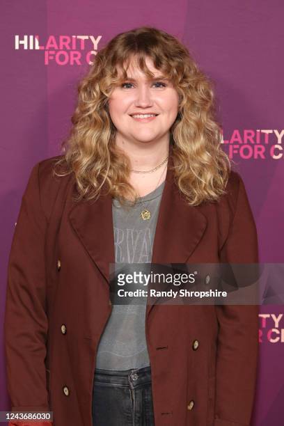 Jillian Bell attends HFC's 10th Birthday Extravaganza hosted by Seth Rogen and Lauren Miller Rogen Non-Profit on October 01, 2022 in Los Angeles,...