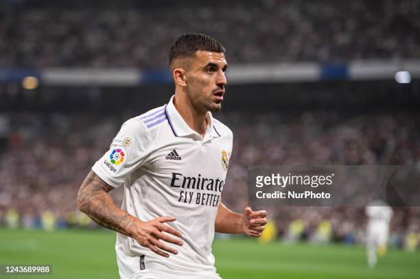 Dani Ceballos of Real Madrid Cf in action during a match between Real Madrid v Osasuna as part of LaLiga in Madrid, Spain, on October 2, 2022.