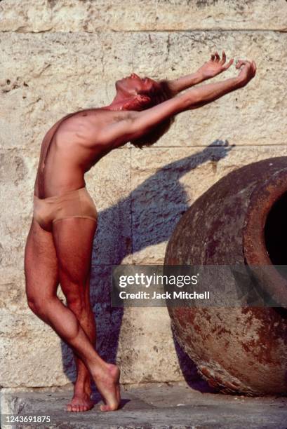 Portrait of Bejart Ballet principal dancer Jorge Donn, Athens, Greece, June 1983.