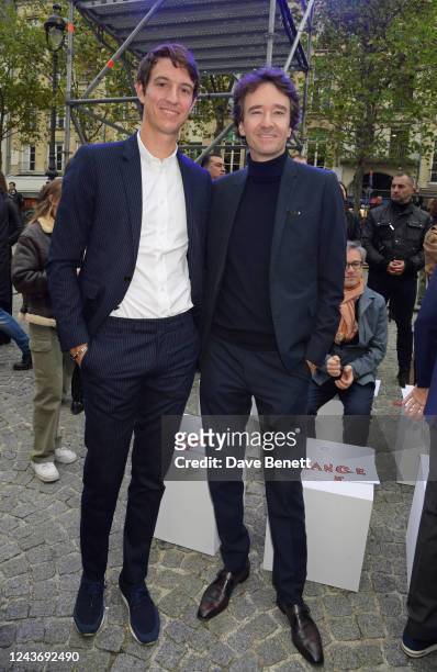 Alexandre Arnault and Antoine Arnault attend the Stella McCartney show during Paris Fashion Week Womenswear Spring/Summer 2023 at Centre Pompidou on...