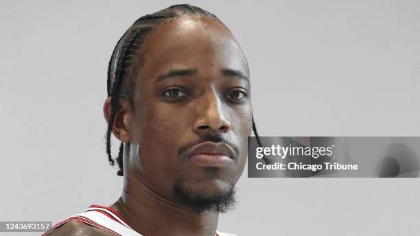 DeMar DeRozan at Chicago Bulls media day at the United Center on Sept. 26 in Chicago.