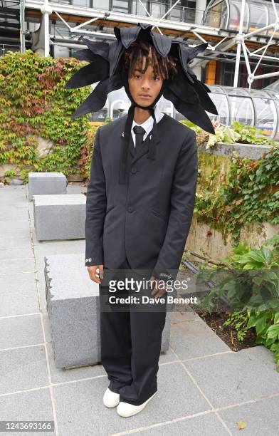 Jaden Smith poses backstage at the Stella McCartney show during Paris Fashion Week Womenswear Spring/Summer 2023 at Centre Pompidou on October 3,...