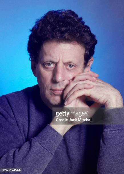 Portrait of American Classical and Minimalist composer Philip Glass, New York, New York, August 2, 1993.