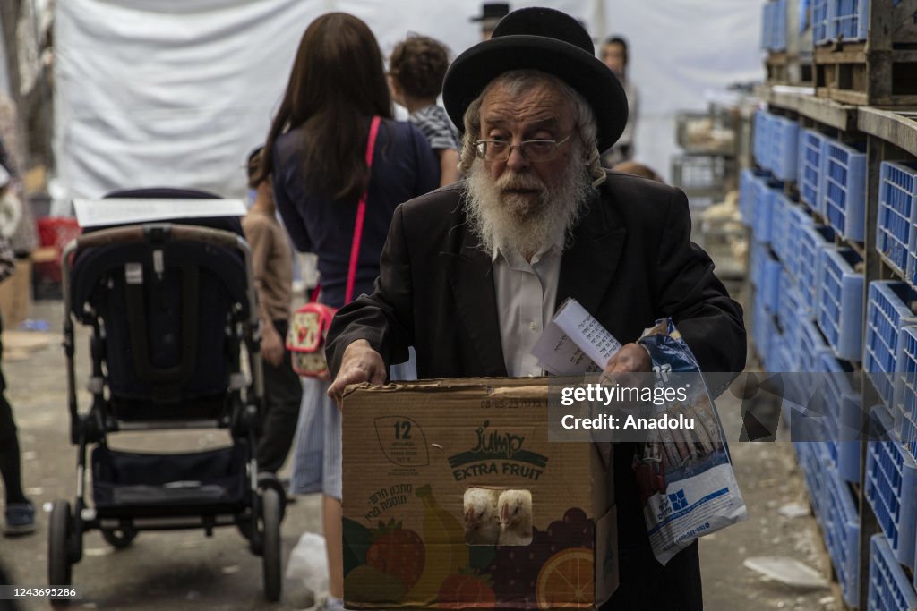 Kapporah Ritual Jews take part in Jewish Yom Kippur also known as the Day of... News ...