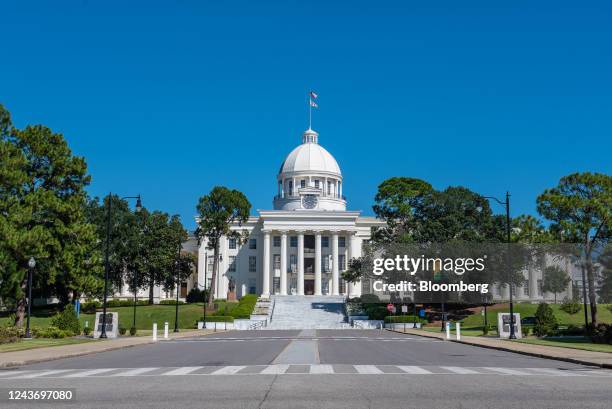 The Alabama Capital Building in Montgomery, Alabama, U.S., on Saturday, Sept. 24, 2022. The US Supreme Court will decide whether Republican-led...