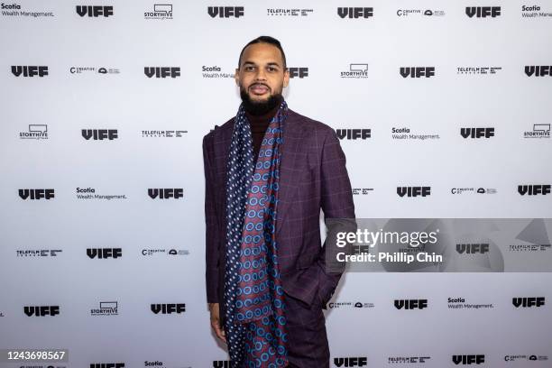 Akim Aliu attends the "Black Ice" screening and Q&A during the 2022 Vancouver International FIlm Festival Opening Gala at The Centre for Performing...