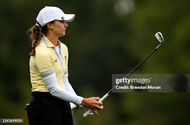 Clare , Ireland - 25 September 2022; Klara Spilkova of Czech Republic during round four of the KPMG Women's Irish Open Golf Championship at Dromoland...