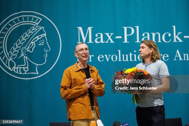 Svante Paeaebo , Director of the Max Planck Institute for Evolutionary Anthropology, and Johannes Krause , Director of the Max Planck Institute for...