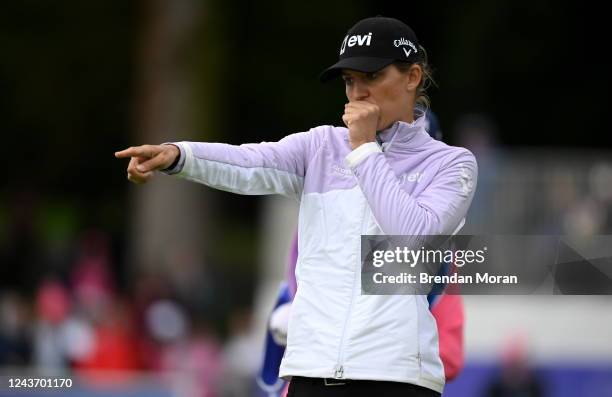 Clare , Ireland - 25 September 2022; Anne Van Dam of Netherlands during round four of the KPMG Women's Irish Open Golf Championship at Dromoland...