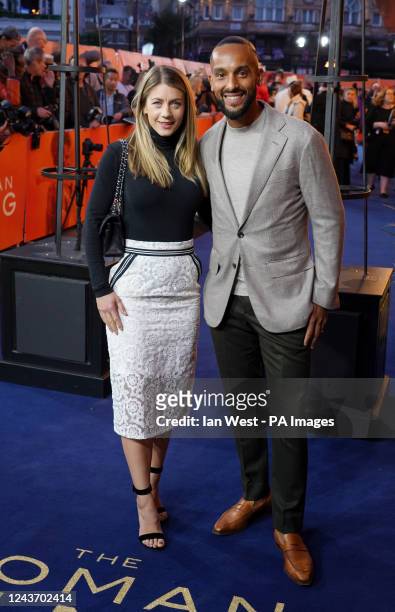 Theo Walcott and his wife Melanie attending The Woman King premiere at the Odeon Luxe, Leicester Square, London. Picture date: Monday October 3, 2022.