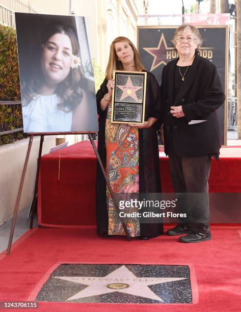 Owen Elliot-Kugell and Leah Kunkel at the star ceremony where "Mama Cass" Elliot is honored with a star on the Hollywood Walk of Fame on October 3,...